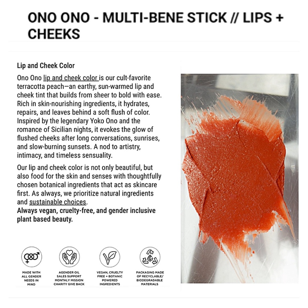 Noto Botanics Stain Stick Multi-Bene Pots Highlighter lips cheeks eyes Ono-Ono - Picture 4 of 13